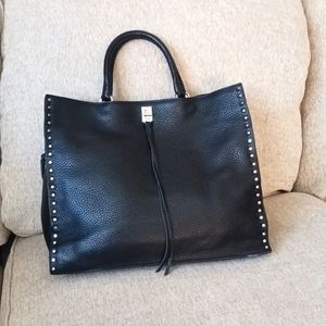 Rebecca Minkof Black Studded Tote Bag